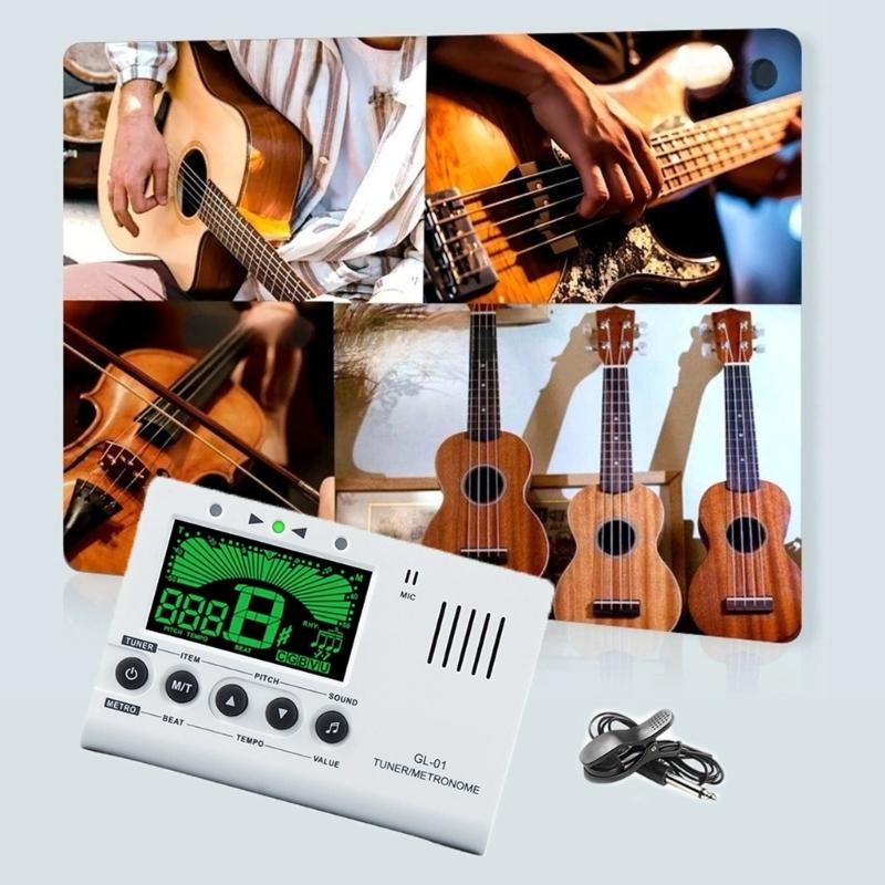Portable Chromatic Tuner and Metronome for Musicians with Wide Frequency Range 430Hz 450Hz