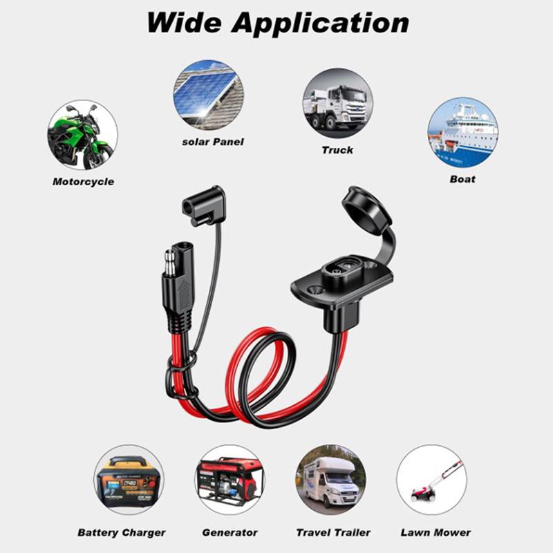 Car Battery Extension   Dc Power Automotive Panel Connector Cables