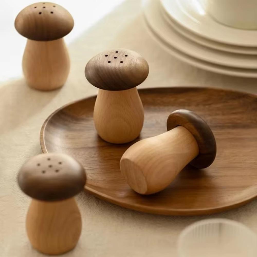 

Wooden Toothpick Box Mushroom Storage Box Creative Toothpick Holder Convenient To Use