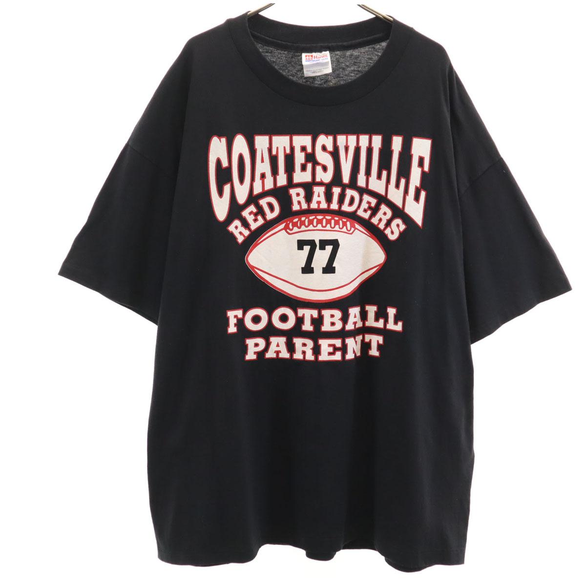 

Hanes 90s Made in USA Old Football COATESVILLE RED RAIDERS Short sleeve T-shirt Men s Used