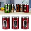 3PCS Set Durable Stainless Steel Containers Metal Storage Containers  Home Kitchen