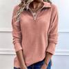 European & American Women's Autumn/Winter Zipper Pullover Knit Sweater Jacket