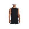 Under Armour Solid Color Crew Neck Sleeveless Vest Men Tops Black 1378990-001