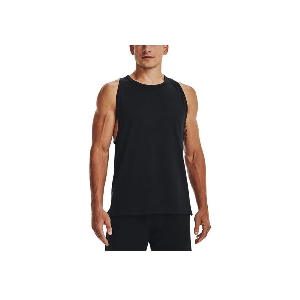 Under Armour Solid Color Crew Neck Sleeveless Vest Men Tops Black 1378990-001