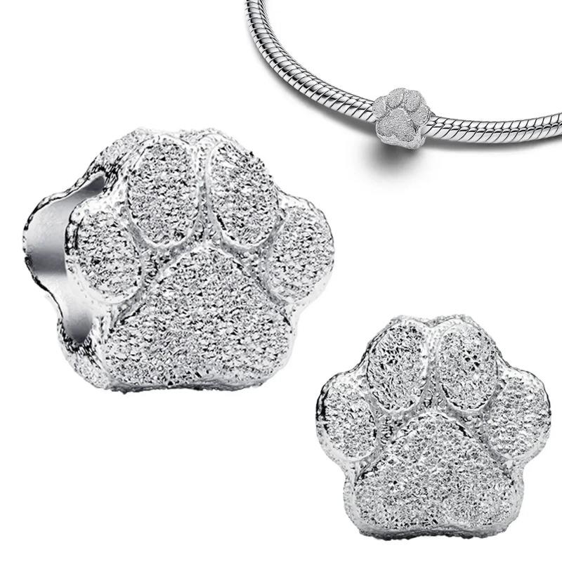 

Cute 925 Silver Cartoon Dog Charms Pendant Earrings DIY Bracelet Necklace Fine Jewelry Gift for Women Girls