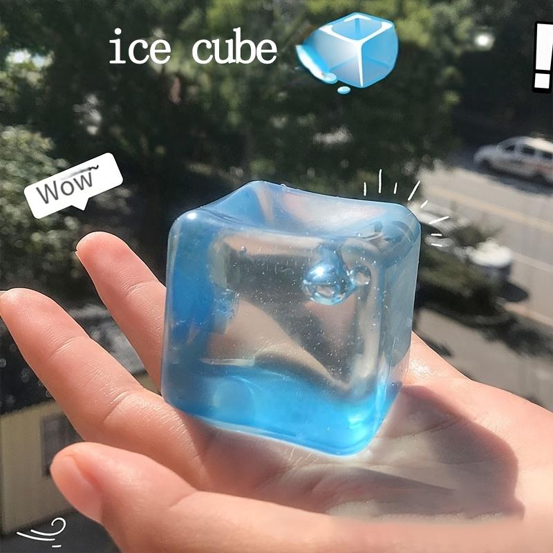 1/2 Stück [Transparente Eisblöcke] Transparente Eisblöcke zum Quetschen und Spielen | Maltose-Bonbon