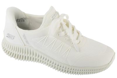 Wsuwane: Bobs Geo Lite - Divine Pace, Damskie białe sneakersy