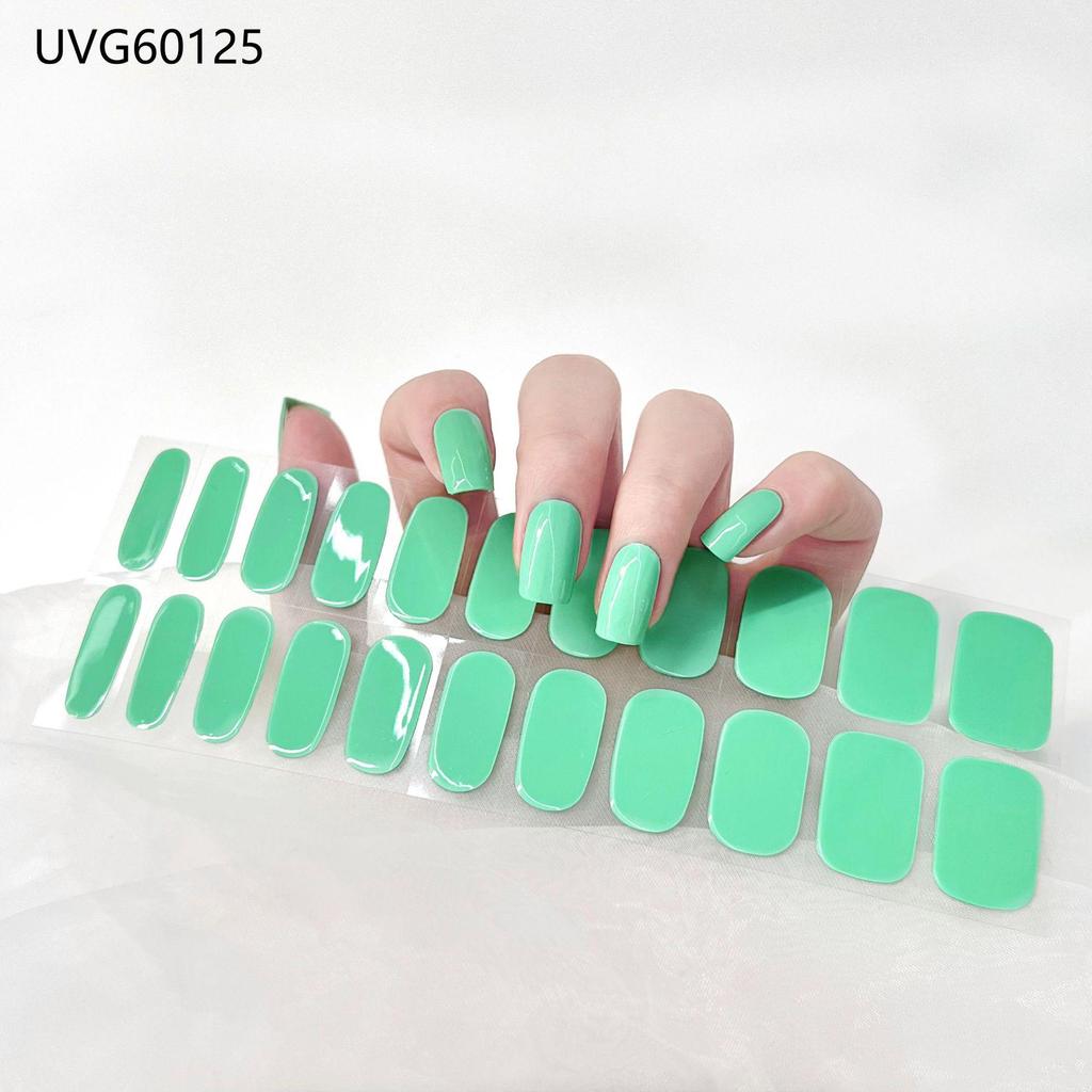 Transparent Nude UV Gel Nail Art Stickers: Semi-Cured, Semi-Baked Manicure Sheets