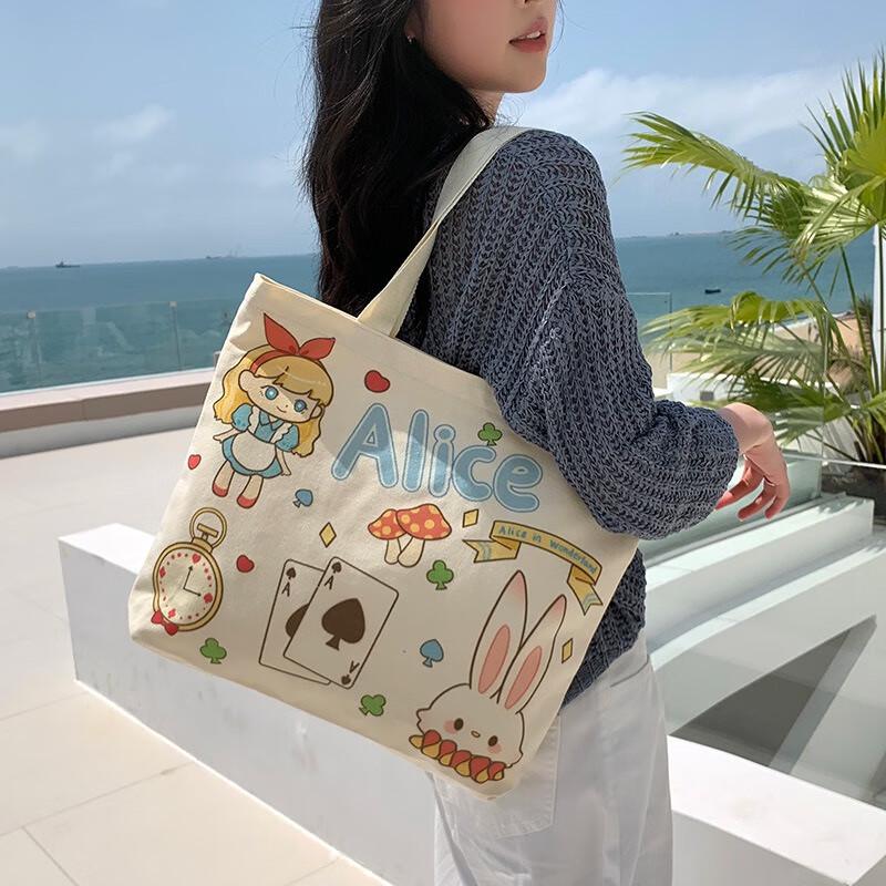 Холщовая сумка-тоут Fumaide Poker Rabbit