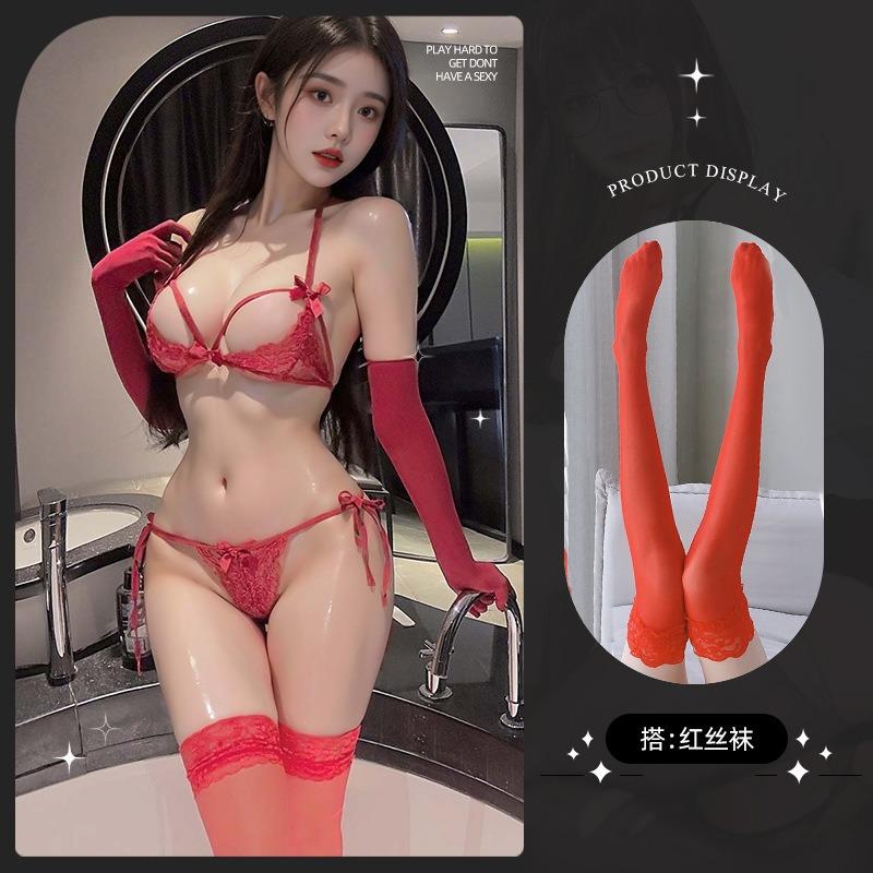 Sexy Thin Lace Push Up Breathable Gathering Lingerie Bra For Women