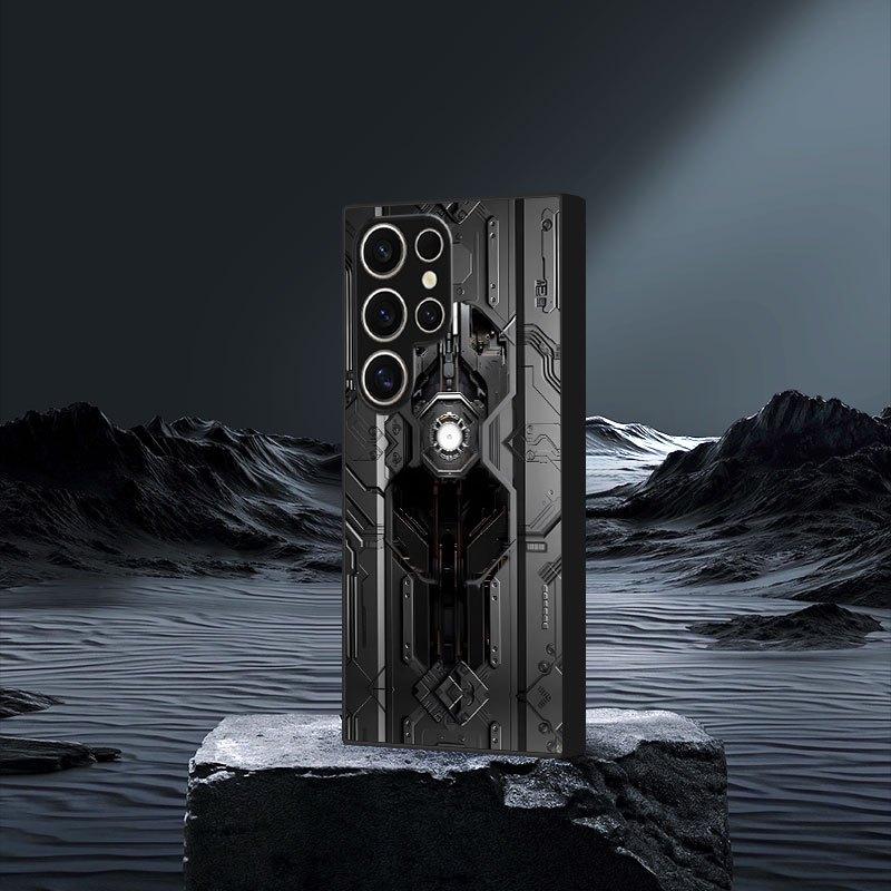 Creativity Mecha Exquisite Luxury High-end PhoneCase Glass PhoneCase for Samsung Galaxy S26 S25 S24 S23 S22 S21 FE,Ultra,Plus