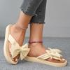 Decoration Casual Flat Slippers Shoes for Women Slides New Summer Slippers Outdoor Beach Flip-flops Cute Flower Bow