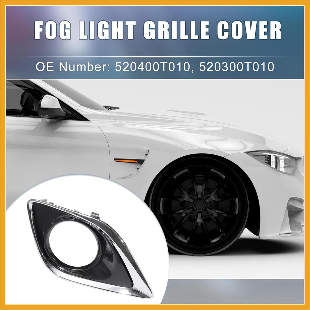 Linke Rechte Seite Nebelscheinwerfergitter Abdeckung Zierleiste 520400T010 520300T010 für Toyota Venza 2013 2014 2015 2016 Schwarz 1 Paar Ersatz