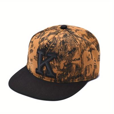 Embroidered Letter Printed Snapback Cap Flat Brim Adjustable Sun Protection Baseball Cap For Women Men Sport Hiking Hip-Hop Hat