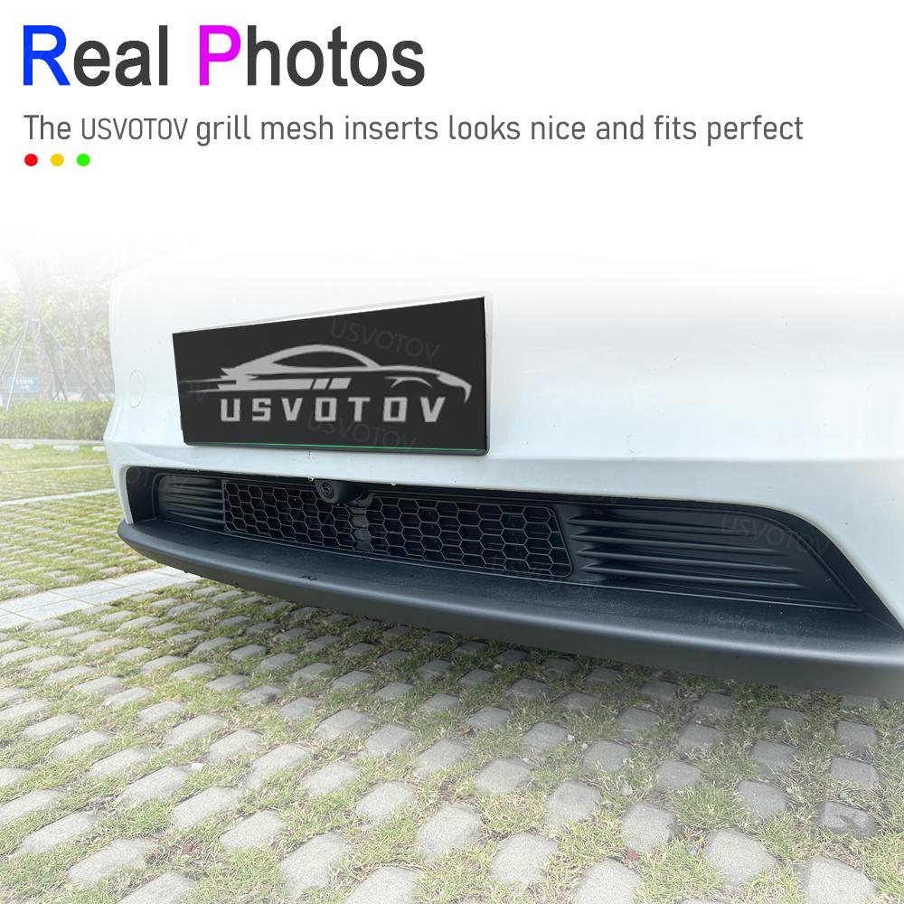 For 2025 2026 Tesla Model Y Premium Juniper Model YL Grille Mesh Inserts Front Air Inlet Vent Grille Cover Bumper Protector Trim