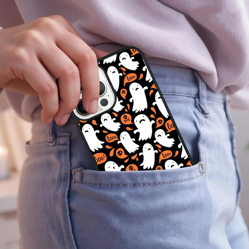 Ghost Cute Horror Phone Case For iPhone 17 Air 15 16e 14 13 Pro Max Coque 12 11 Pro Max PLUS Cover