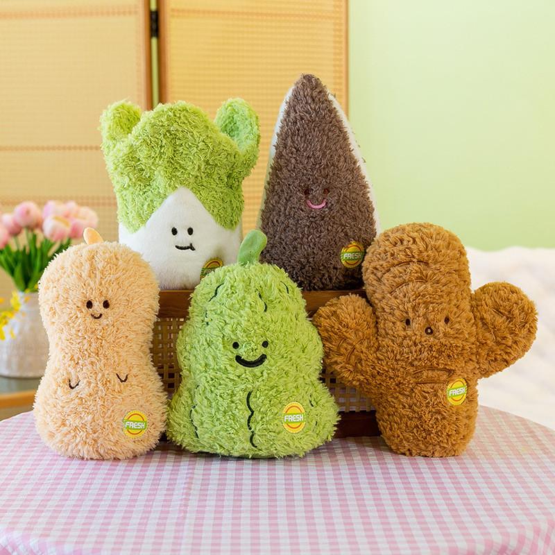 Soft Fruit Realistic Veggie Plushies Coral Fleece Stuffed Playroom Decor Gift