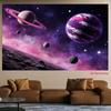 2D Magical Space Backdrop, Pink and Purple Nebula Photography Banner