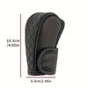1pc Black PU Leather Gear Shift Knob Cover Non-Slip, Diamond Stitch Design,Comfortable Grip for Enhanced Driving Experience, Car Interior Accessory