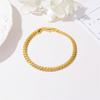 Classic Herringbone Chain Bracelet Gold Tone Flat Snake Chain Bracelet for Women Elegant Daily Wear Jewelry