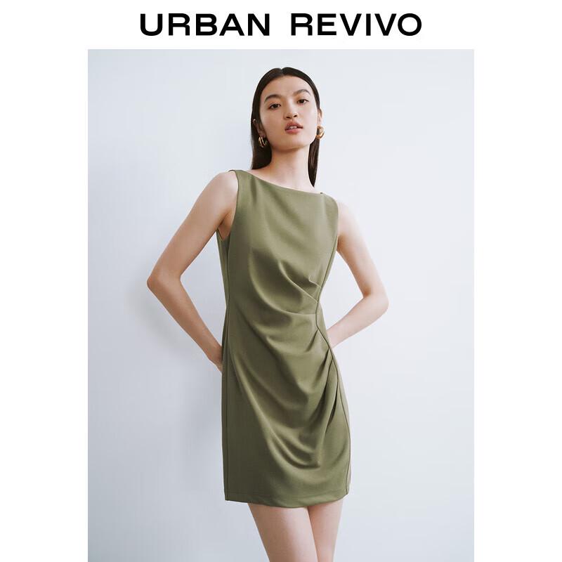 

UR 2024 Autumn French Style Pleated A-Line Dress L