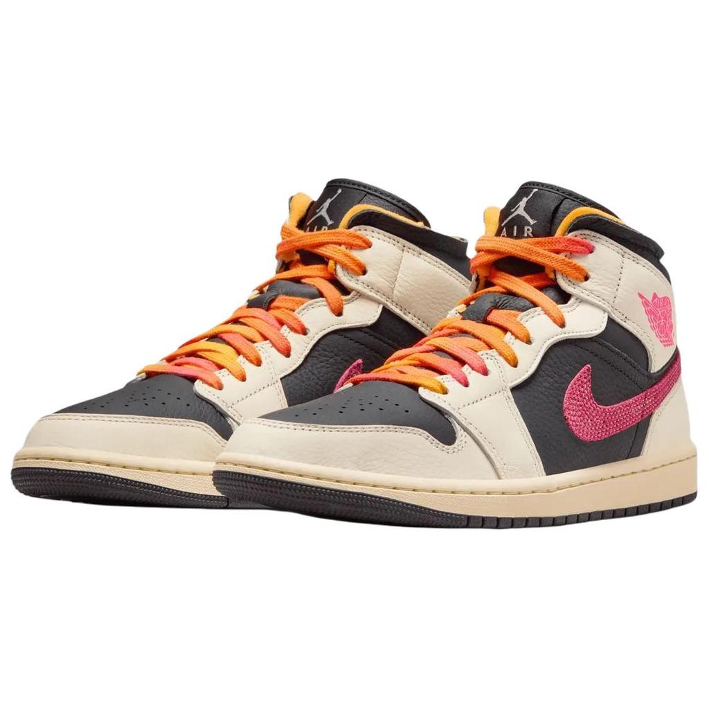 Jordan Scarpe da Basket Vintage Air Jordan 1 Mid top Donna Beige IB7007-107
