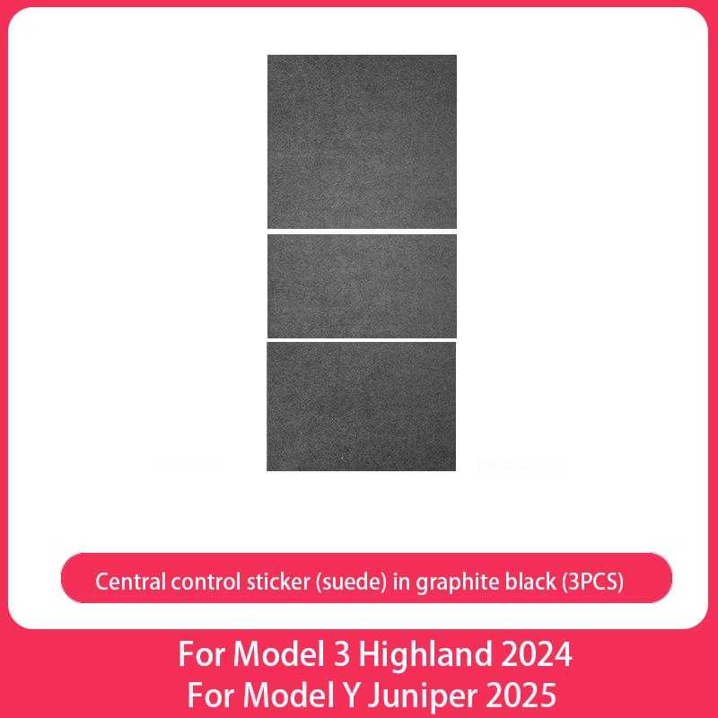 For Tesla Model Y Juniper Central Control Panel Electrostatic Adsorption Sticker Model 3 Highland Console Protect Silicone Cover