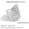 Fashion Metal Hollow Geometric Open Rings For Women Stainless Steel Gold Color Lines Spiral Adjustable Finger Ring Jewelry 2026