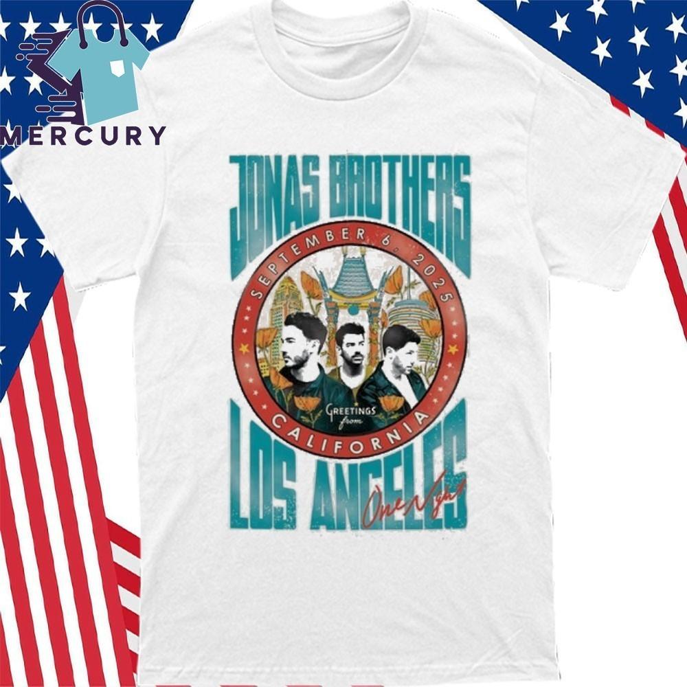 Jonas Brothers Greetings From Your Hometown In Los Angeles Sept 06 2025 CA Tour Unisex T-Shirt S