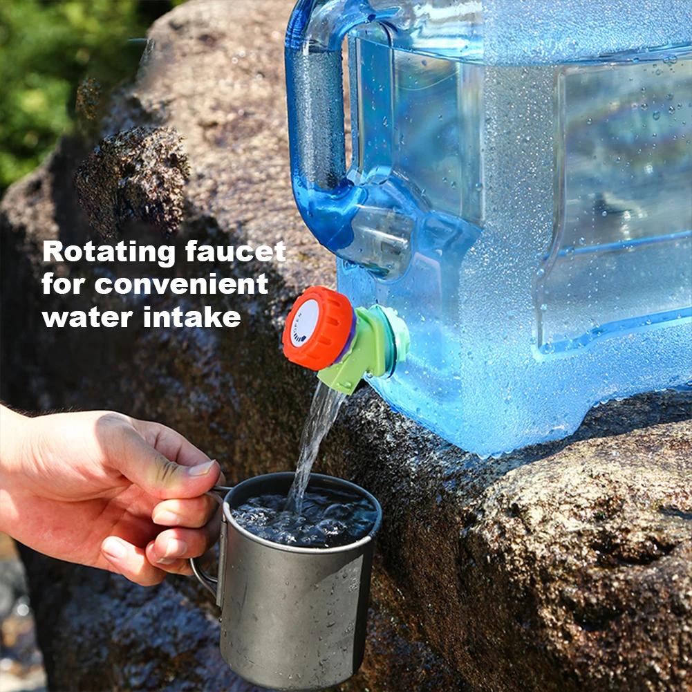 15/18/19/20/22/24/25L Car Water Bucket Large Capacity Drinking Water Bucket with Faucet Portable Car Water Bucket Driving Pure