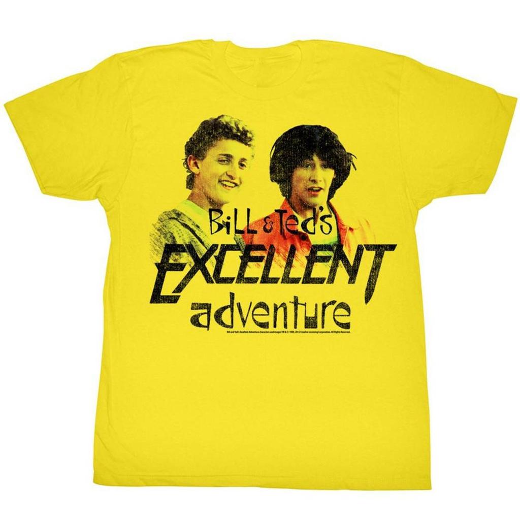 Bill and Ted Dudes Yellow Adult T-Shirt
