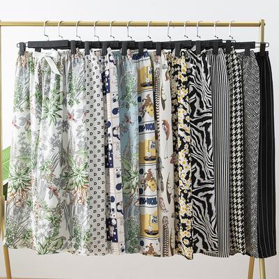 Sleeping Pants Female Summer Thin Section Wide-legged Pants Can Be Worn Outside Anti-mosquito Pants Large Size Home Air Conditioning Pants