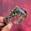 Shungite rough cuff bracelet copper wire wrapped adjustable bangle flower gemstone bangle handmade copper jewelry wire wrap jewelry for gift
