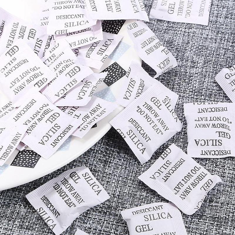 50-500 Packs Non-Toxic Silica Gel Desiccant Damp High Efficiency Moisture Absorption For Home Absorber Bag Clothes Food Storage