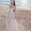 French Design Seaside Vacation Wind Mesh Splicing Medium and Long Dress Women's Clothing Summer New Tube Top Dress