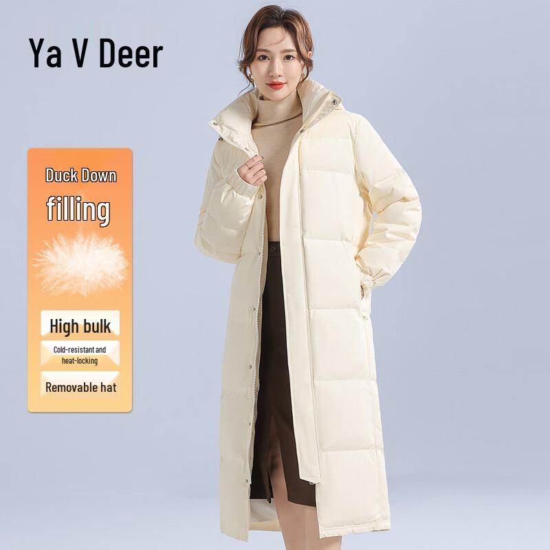 

Yalu Women s Long Winter Down Jacket with Detachable Hood M