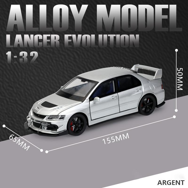 

1:32 Mitsubishis Lancer Evolution Alloy Sports Car Model Diecasts Metal Racing Vehicles Car Model Sound and Light Kids Toys Gift