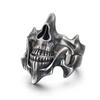 Vintage Gothic Steel Skull Mask Rings Skull Mask Design Finger Ring Set for Men Women Creative Punk Rings