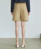 Nigaennikol Two Pintuck Bermuda Pants_Beige
