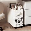 Oxford Cloth Storage Basket for Office, Study, Dorm Room, Under Desk, Mobile with Wheels, Foldable Dirty Laundry Basket