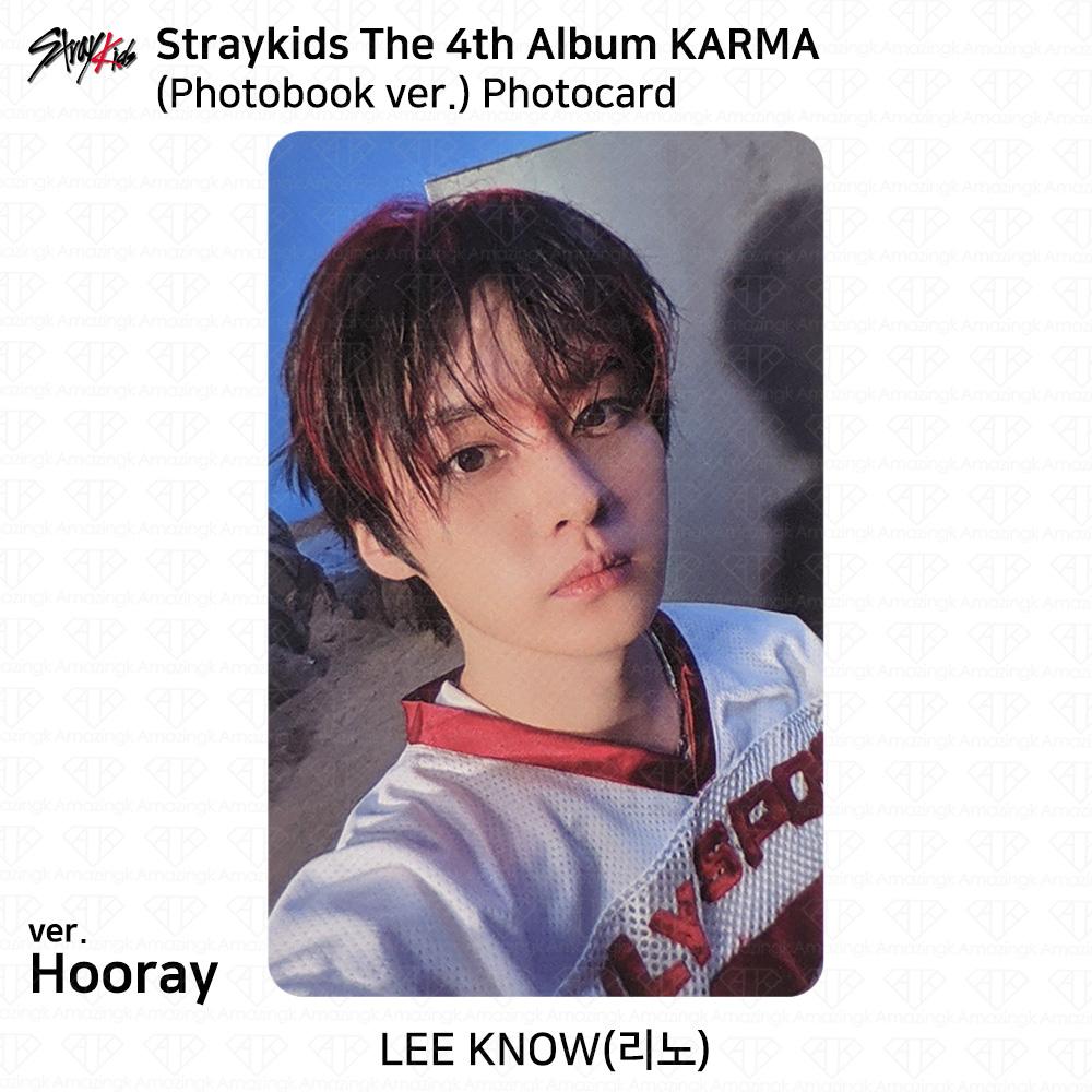 

Stray Kids 4-й альбом Karma версія фотокниги Офіційна фотокартка Leeknow (HOORAY ver)