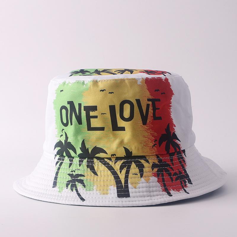Digital printing small edge bucket hat spring and summer double-sided can wear outdoor sunshade basin hat spot