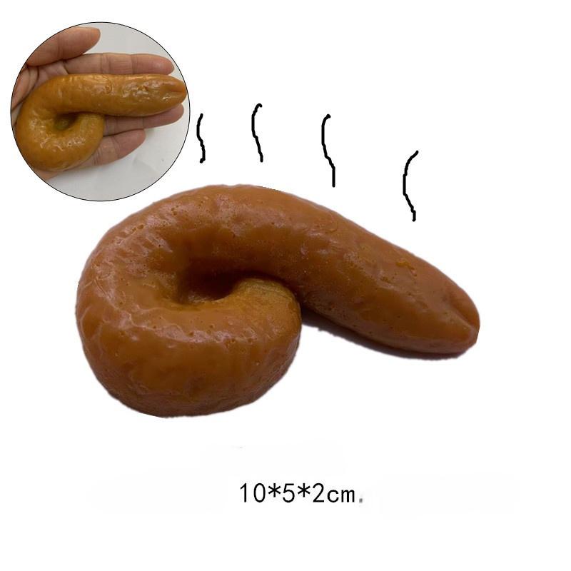 1Pcs Simulation Baba Soft Rubber Decompression Poop Pinching Music Prank Halloween April Fool's Day Toys Creative Prank BB Toy