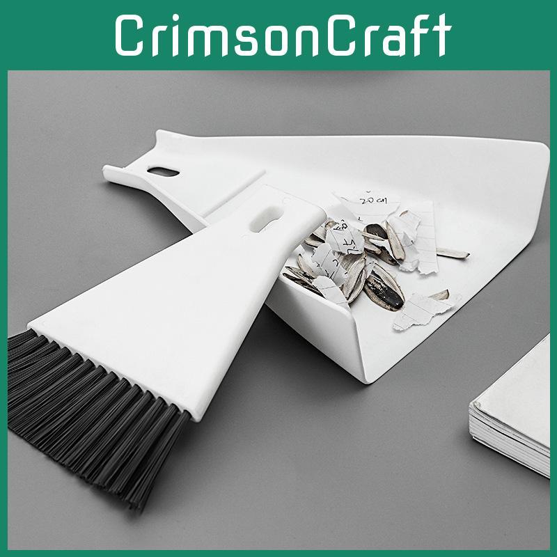 Compact Desktop Plastic Cleaning Broom Set For Minimalist Home Organization Office