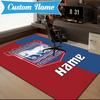 Custom Name Ipswich Football Crest Rug Game Carpet, Floor Mat for Bedroom Living Room Entryway Rug, Home Decor Idea Gift for Christmas Birthday