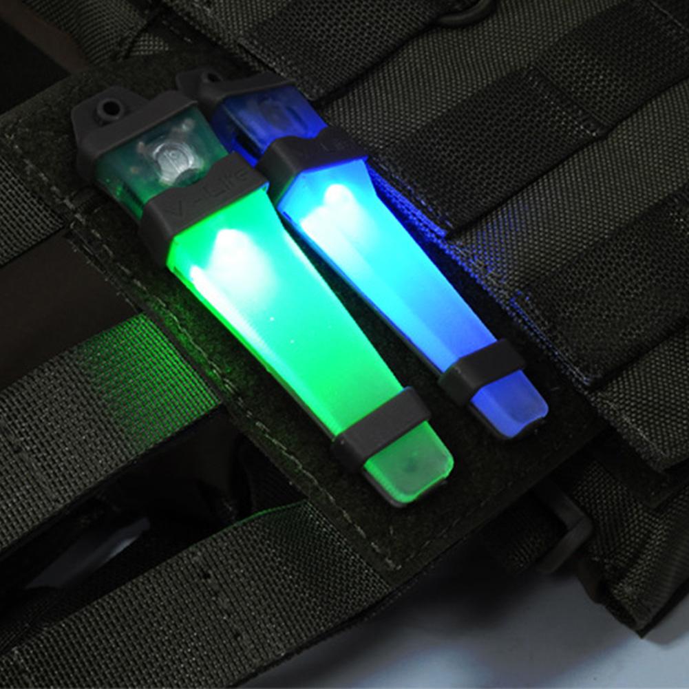 LED Safety Survival Signal Flash Light With Magic Tape Backed Tactical Helmet Lights Blue Flashing Lamp