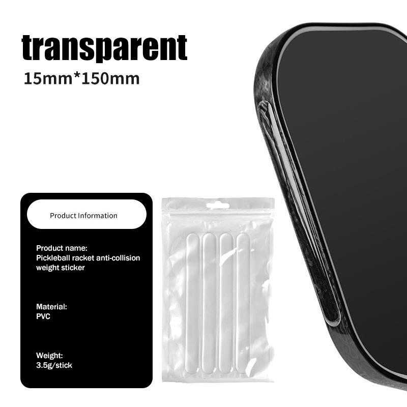 Wear-Resistant Colorful Pickleball Paddle Weight Tape Balance & Shock Absorption Stickers for Paddle Strength прозрачный