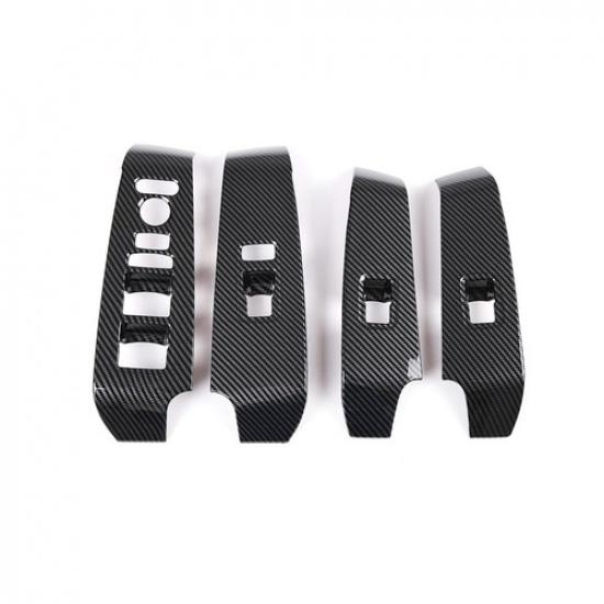 For Honda Civic 11th  ABS Carbon Fiber Sticker Window Lift Panel Switch Trim