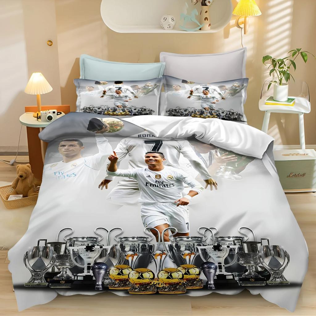 3D Printed Football Star Bedding Set Football Star Duvet Cover Double Twin Full Queen King Adult Kids Bedclothes Quilt Cover