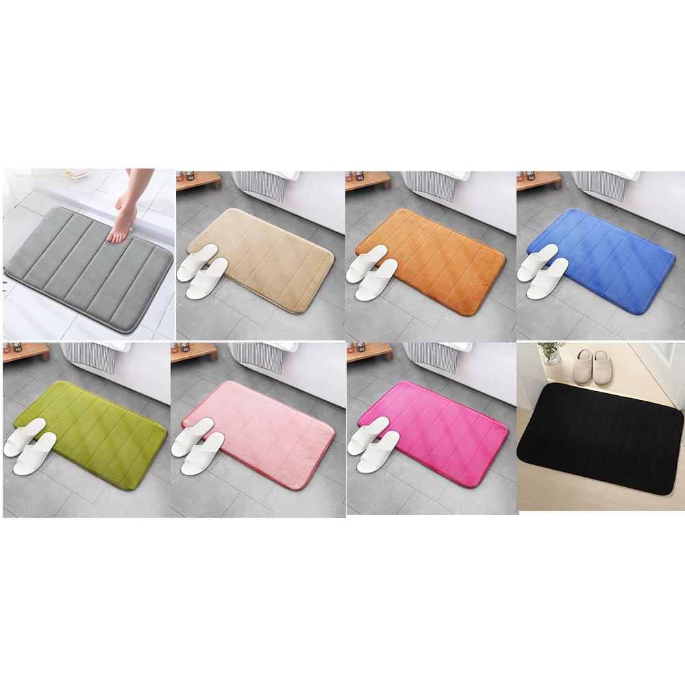 Soft Absorbent Memory Foam Non-slip Carpet Bath Bathroom Floor Shower Mat Rug